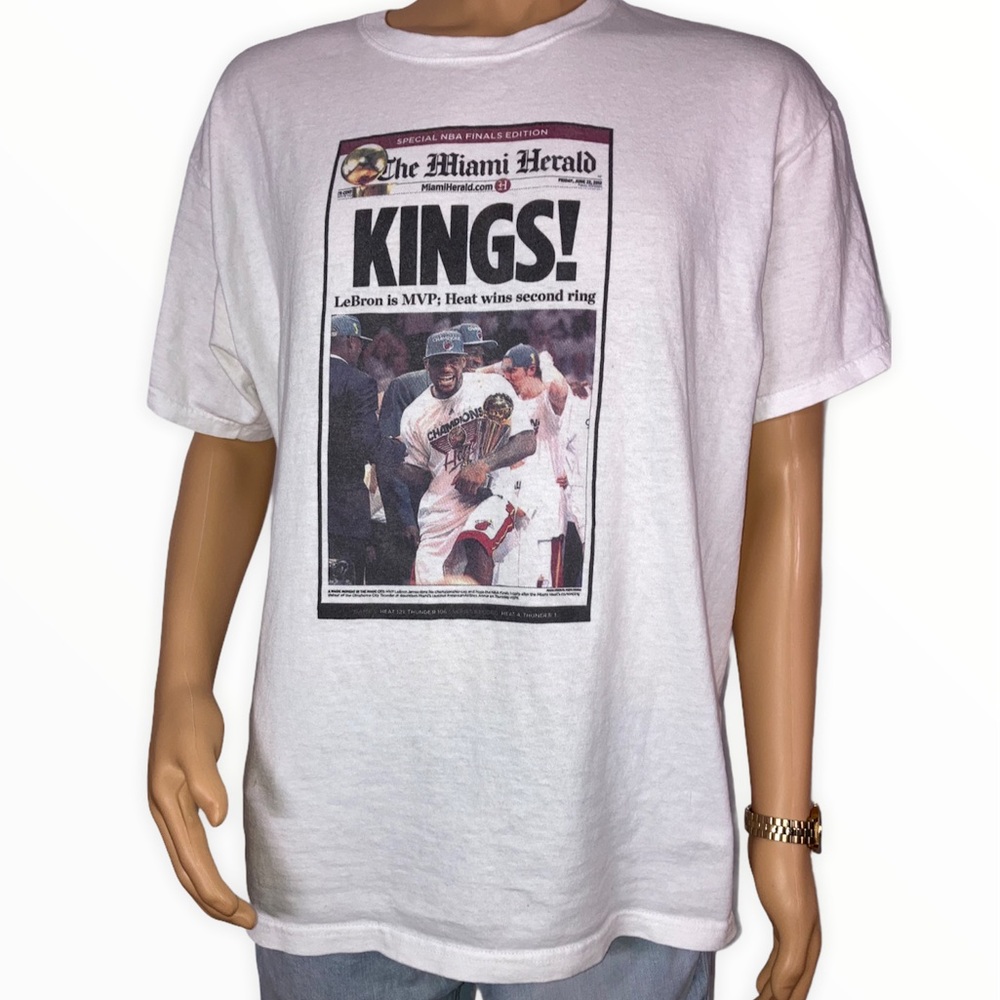 2012 Miami Heat NBA Champions T Shirt XL Anvil Tag Y2K